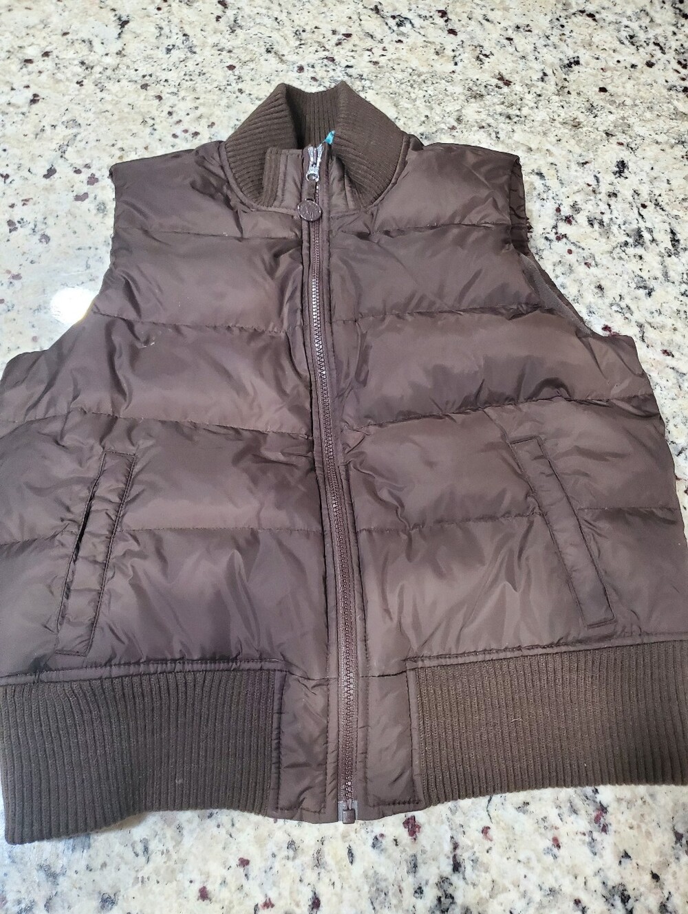 Vintage Old Navy Down Puffer Vest - Chocolate Brown - Large